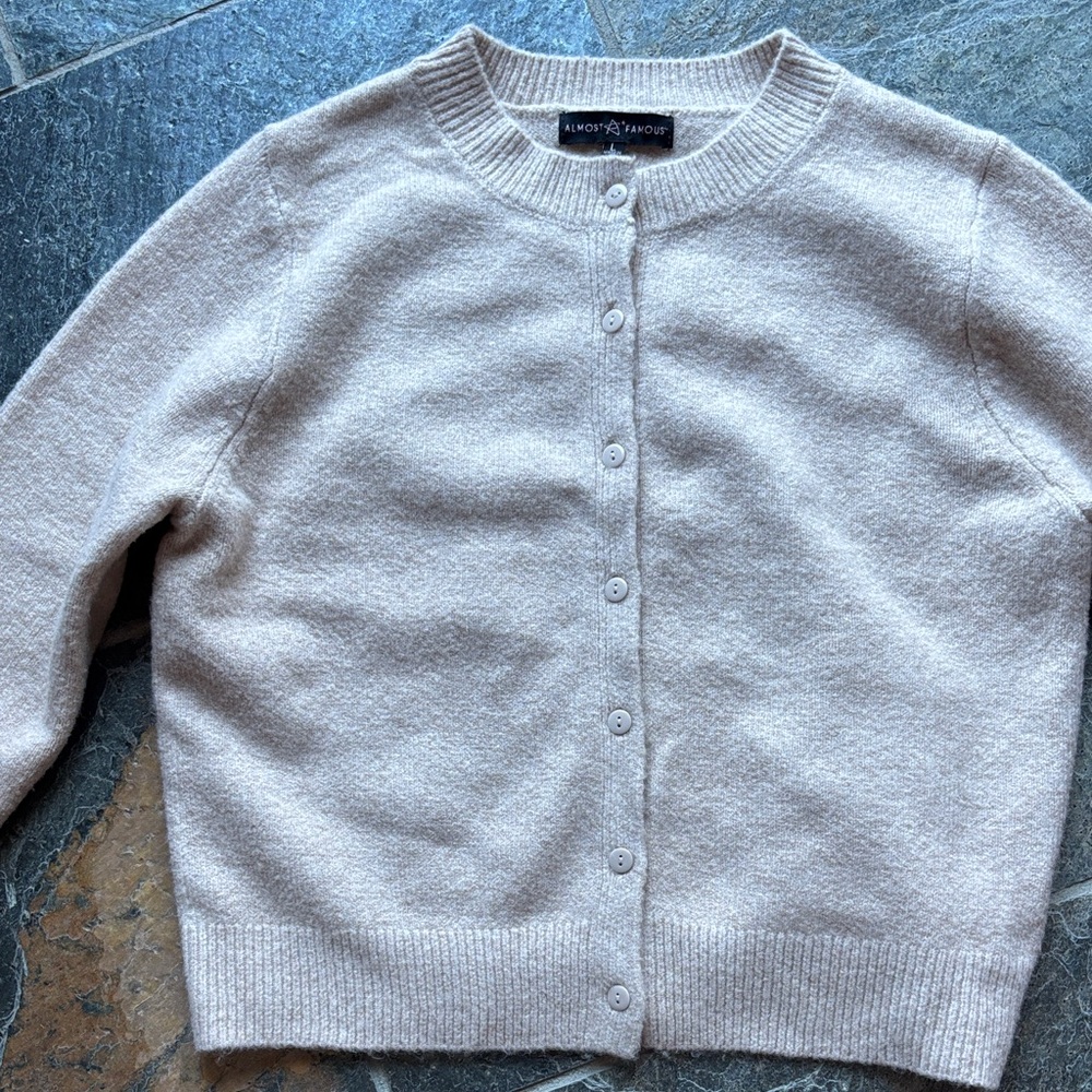 Almost Famous Women's Soft Beige Cardigan - Picture 5 of 7